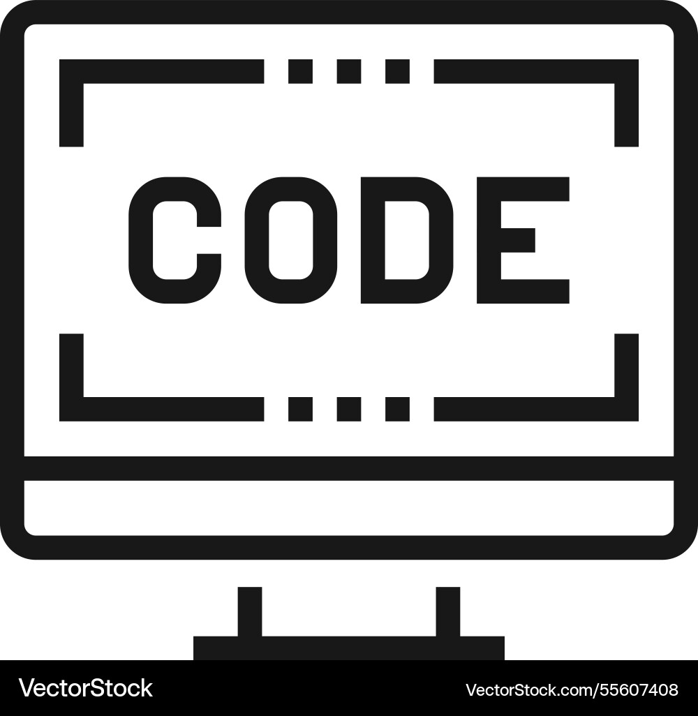 Programm Kodierung Flat Line Web-Icon-Konzept Programm Kodierung Flat Line Web-Icon-Konzept vektorbild