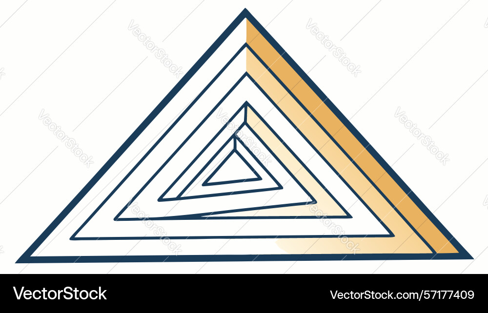 Abstract concentric triangles pattern geometric vector image
