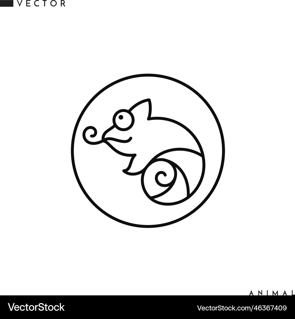 Chameleon Vorname Vektorbild