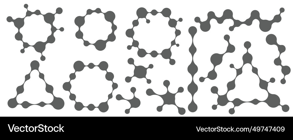 Connected Fluid Shapes - Metaball Pattern vector image