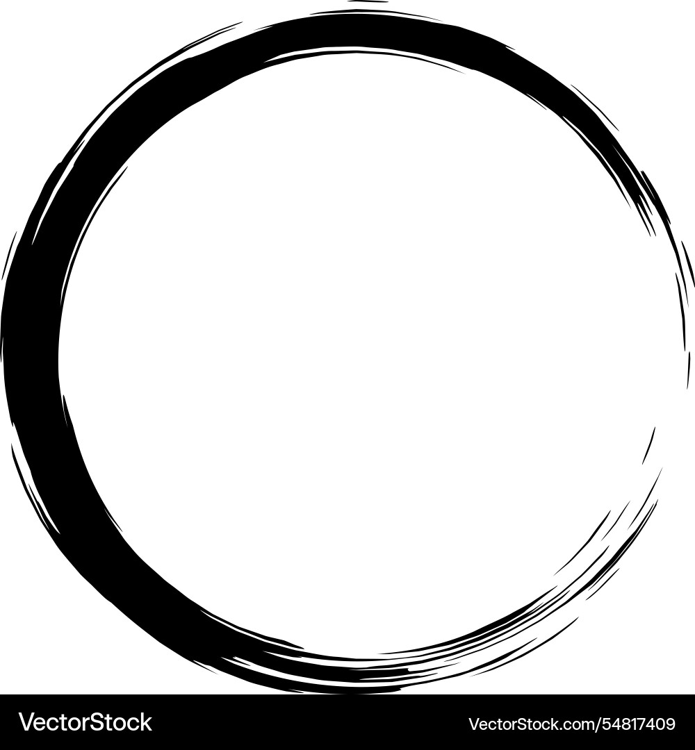 Hand drawn black grunge circle forming a dynamic Hand drawn black grunge circle forming a dynamic vector image
