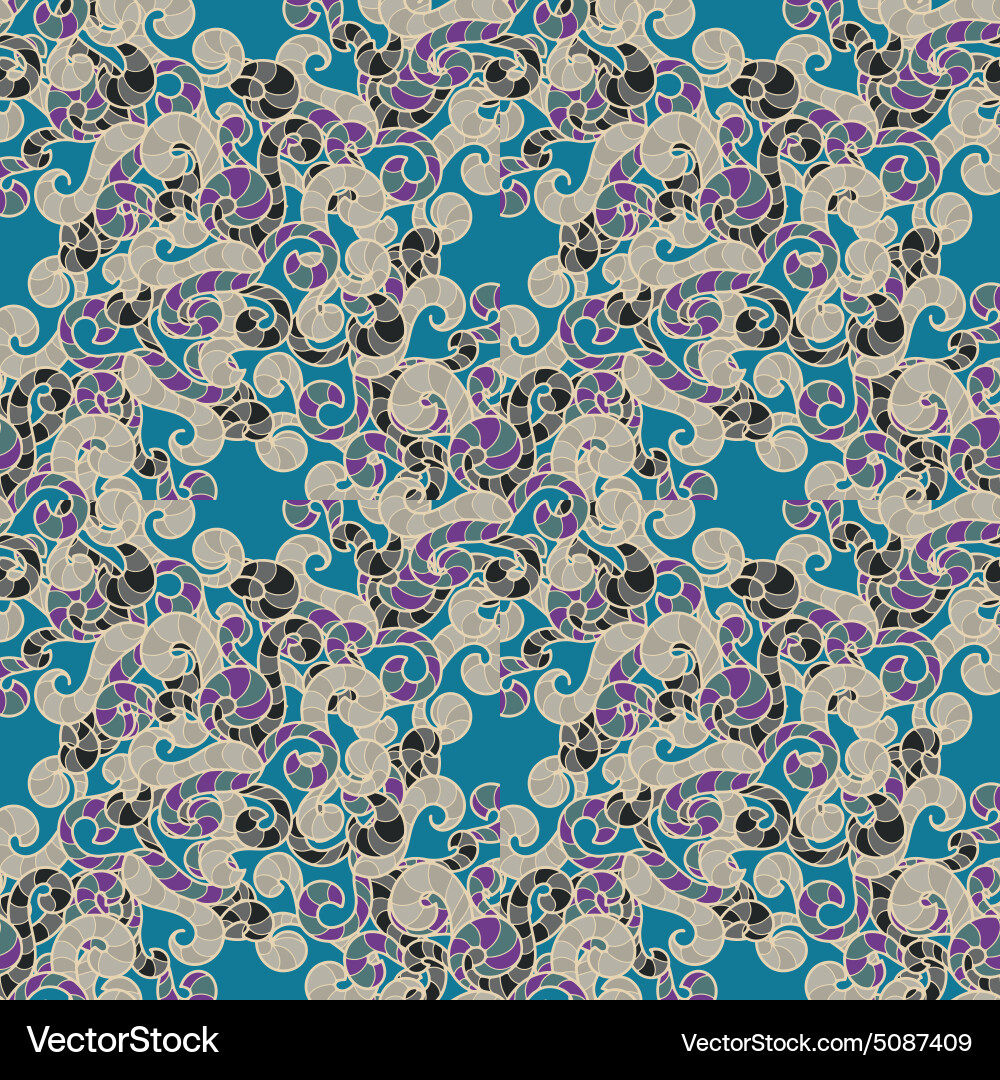 Ornate Curl Pattern vector image