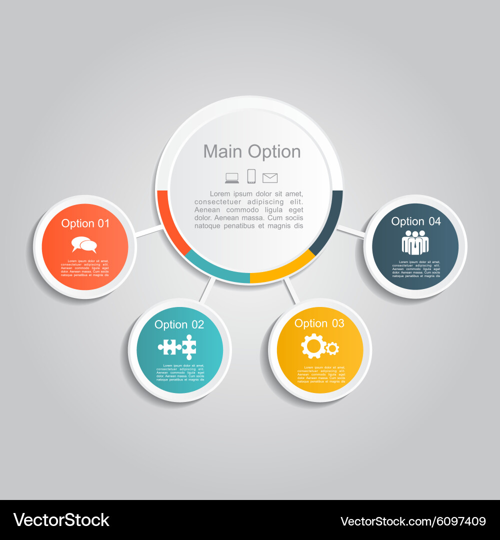 Report Layout Template - Circular Elements Vector Image