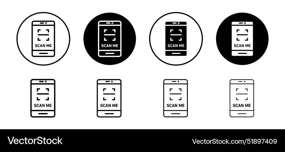 Scan me icon set collection for web Scan me icon set collection for web vector image