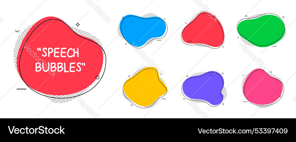 Speech bubbles collection set of colorful Speech bubbles collection set of colorful vector image