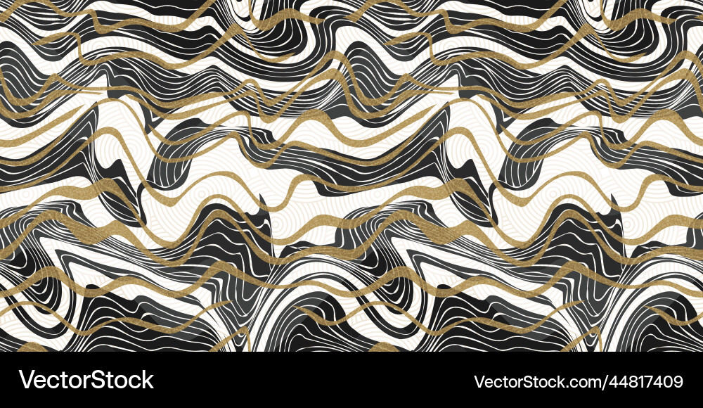 Vintage wavy lines seamless pattern Royalty Free Vector