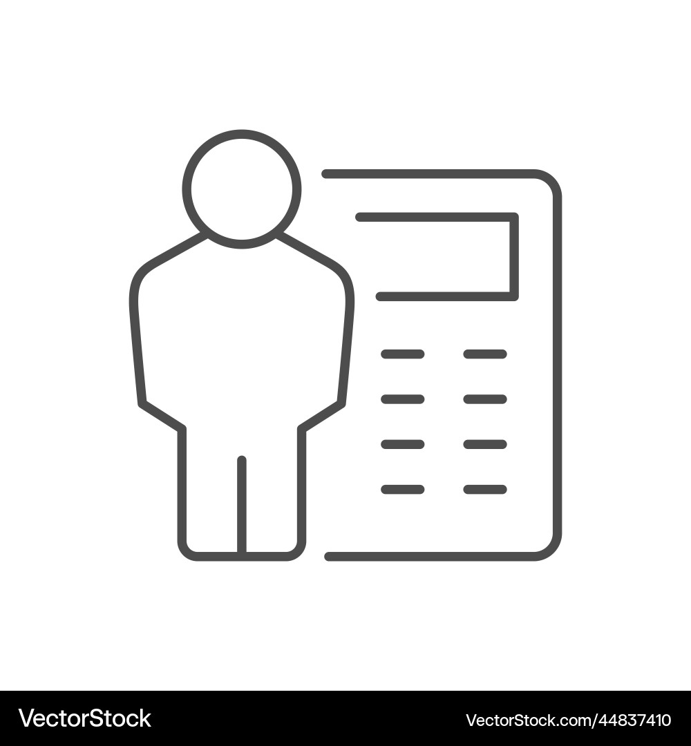 Accountant line icon or accounting concept Accountant line icon or accounting concept vector image