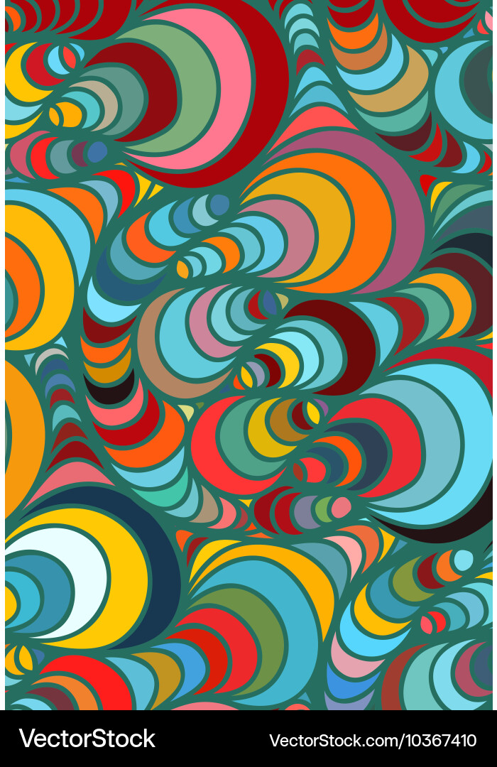 Colorful Doodle Wave Pattern vector image