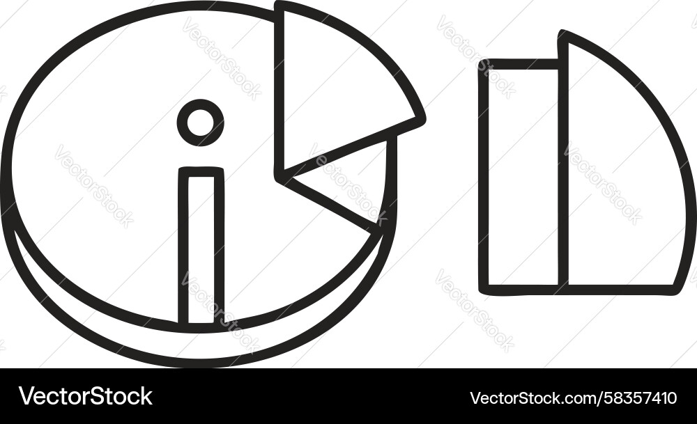 Data Insights - Pie Chart with Information Vector Image