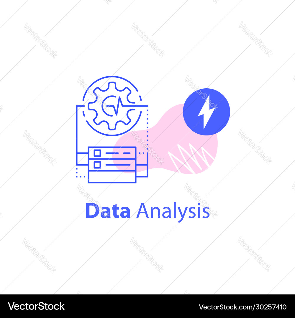 Data Storage & Analysis Technology vector image