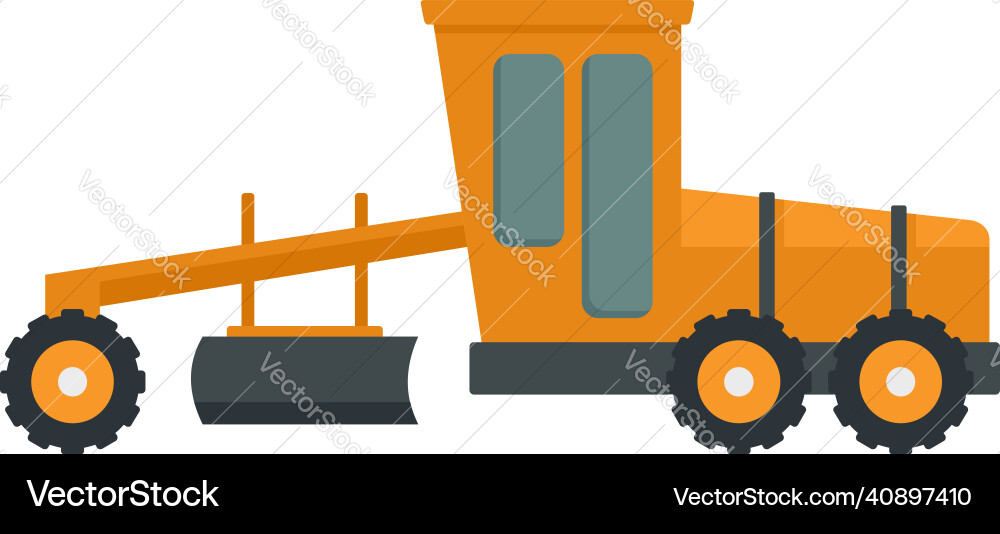 Grader machine construction icon flat isolated Grader machine construction icon flat isolated vector image