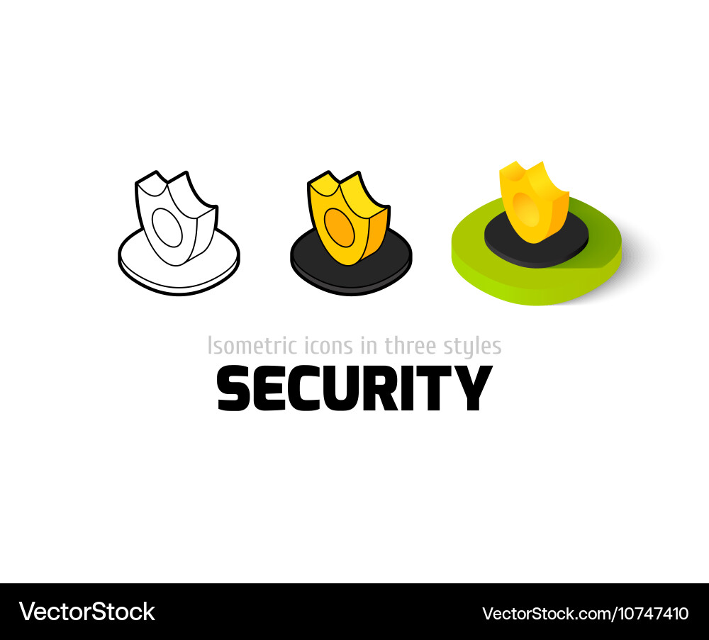 Security icon in different style Vector Image