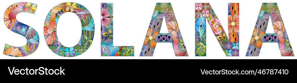 Solana is a blockchain platform decorative Solana is a blockchain platform decorative Vector Image