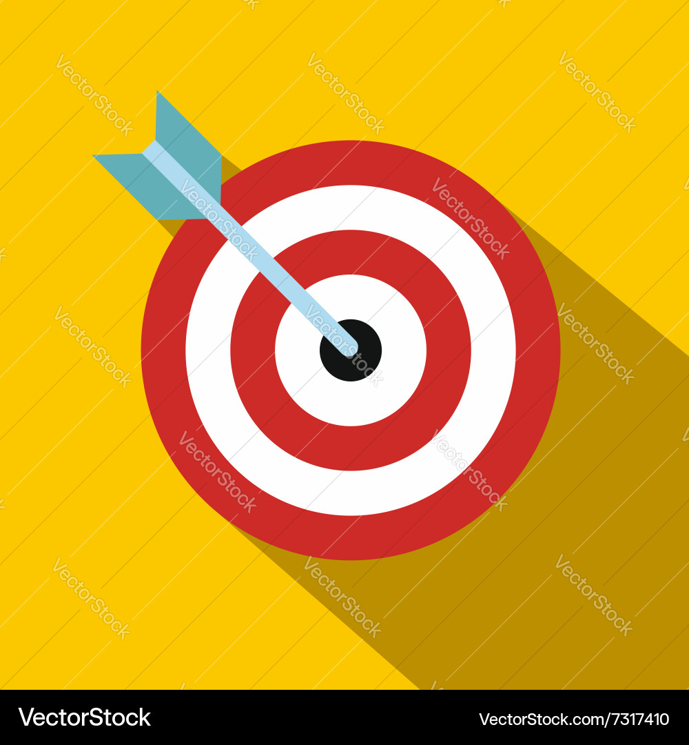 Target with dart flat icon vector image