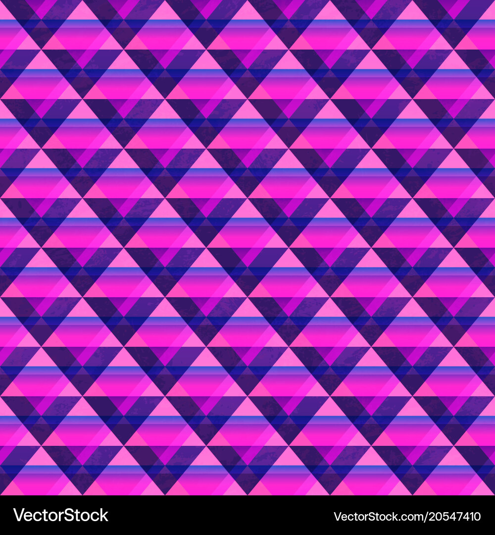 Violet triangle seamless pattern vector image