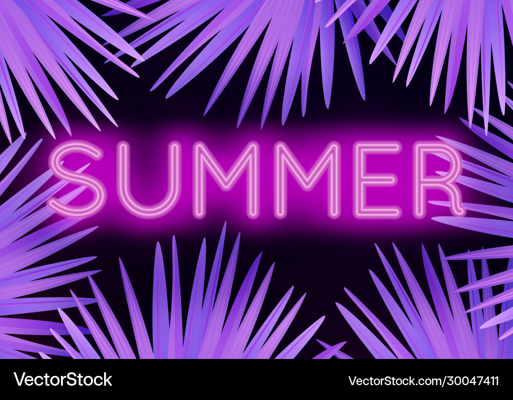 Bunte moderne mit Neon-Schriftzug Sommer Bunte moderne mit Neon-Schriftzug Sommer vektorbild