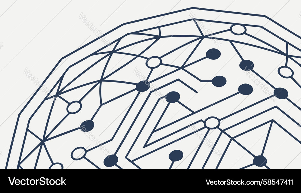 Dynamic Circuit Network Vector Image
