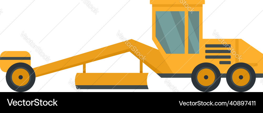 Grader machine heavy icon flat isolated Grader machine heavy icon flat isolated vector image
