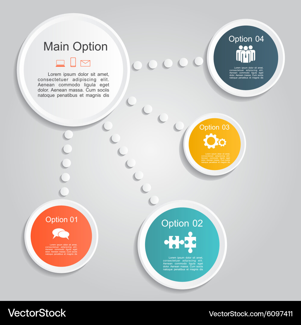 Modern Report Layout - Circular Elements vector image
