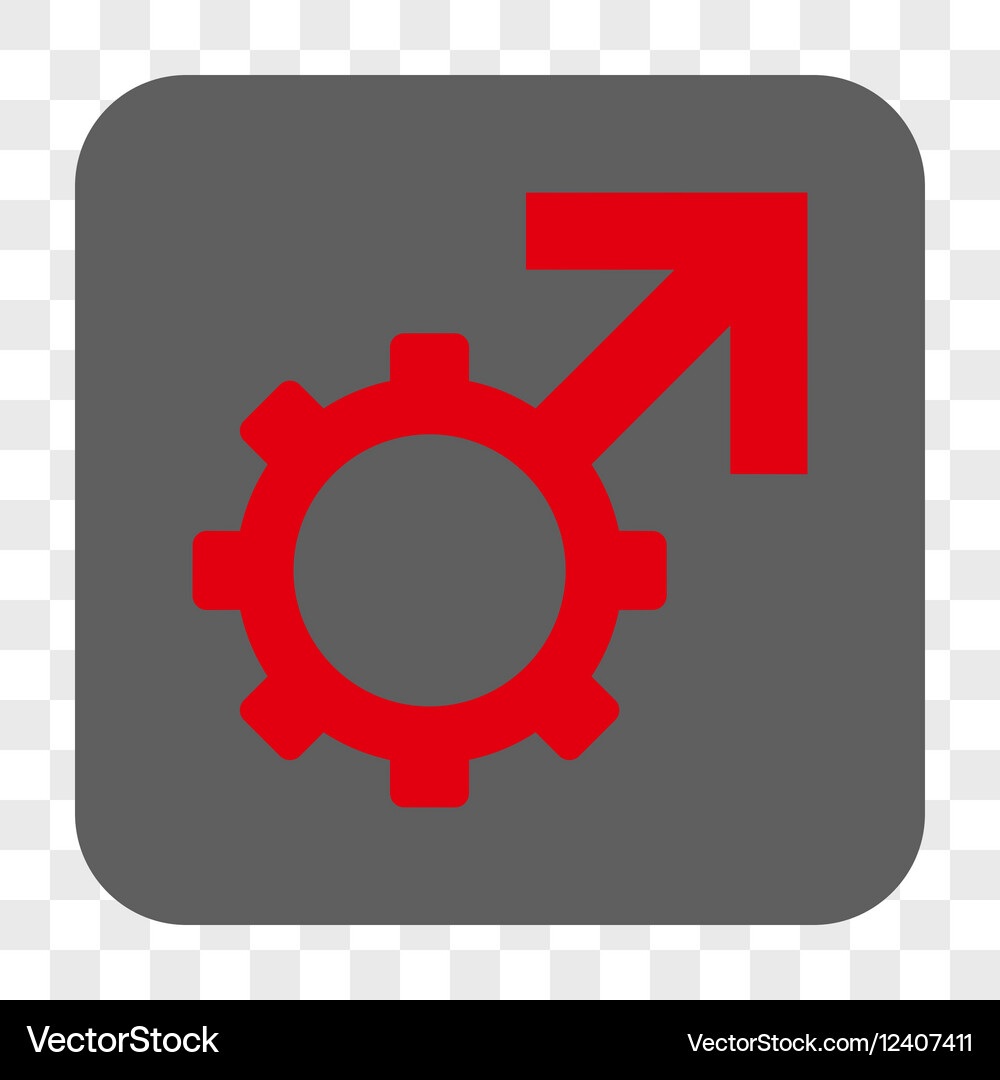 Technological potence rounded square button Vector Image