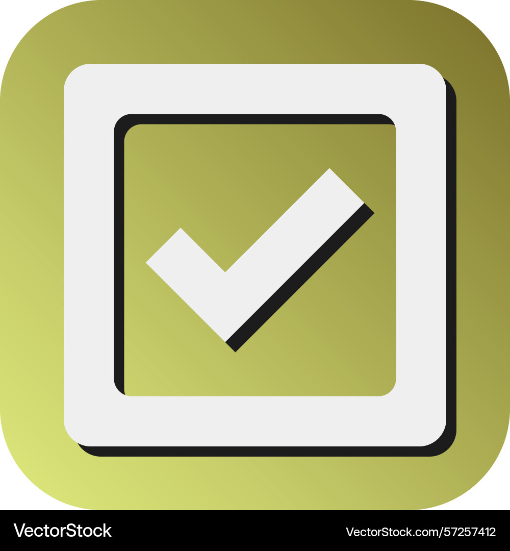Check box glyph gradient background icon vector image