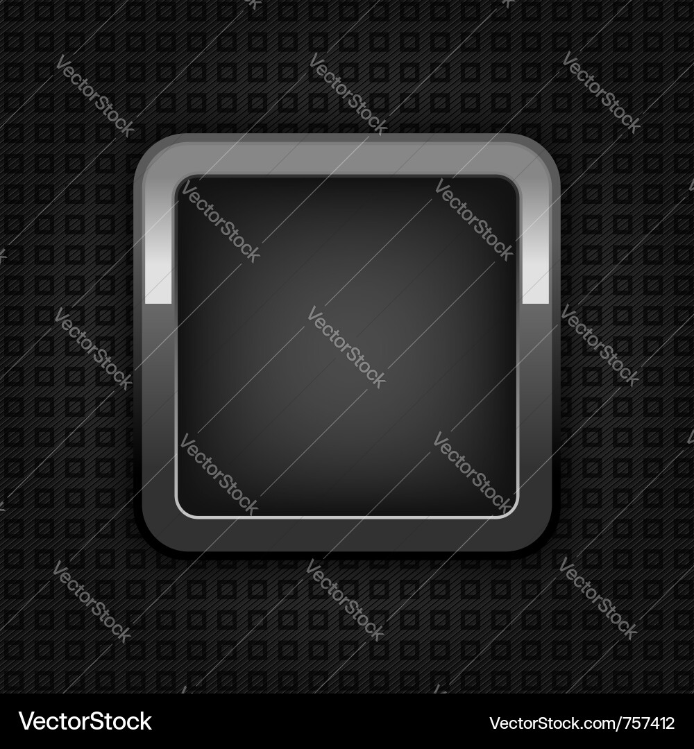 Chrome-Style Web Button Vector Image