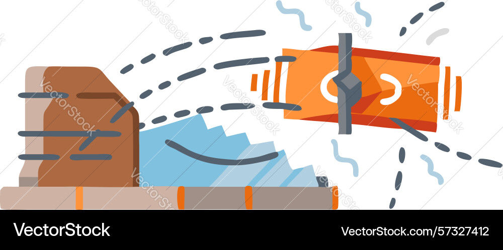 Data flow to container digital storage vector image