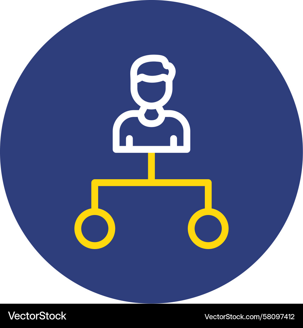 Dual Line Circle Segmentation Icon Vector Image