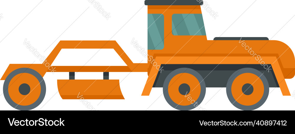 Grader machine tractor icon flat isolated Grader machine tractor icon flat isolated vector image