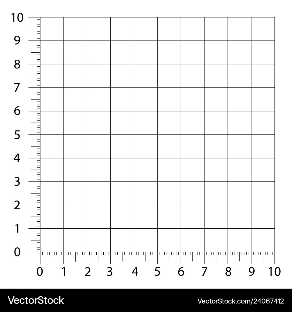 Grid Plotting Ruler Template vector image