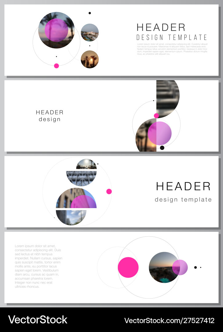 Minimalistic layout headers banner Minimalistic layout headers banner vector image