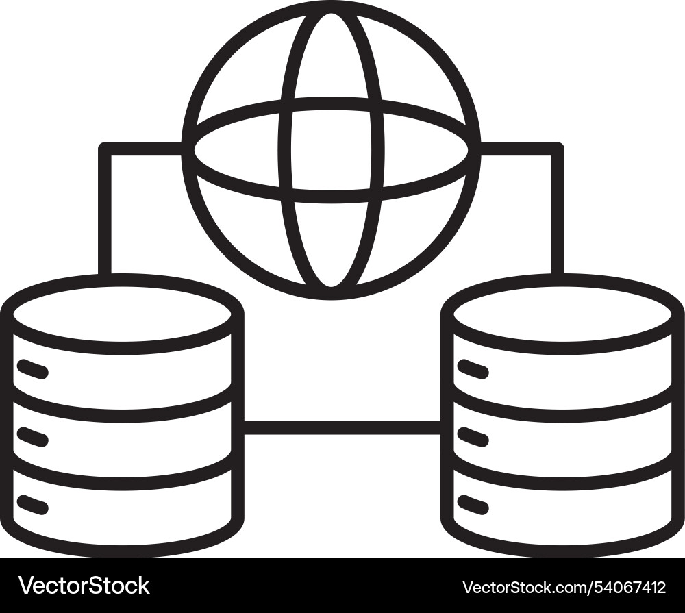 Network data line icon design vector image