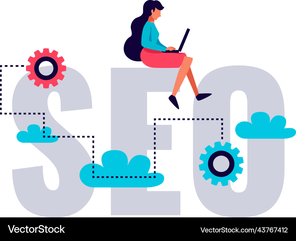 Seo flat concept Seo flat concept vector image