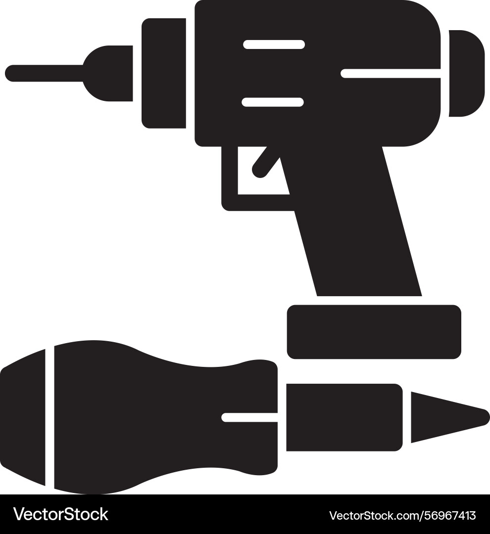 Assembly tools glyph style icon design Vector Image