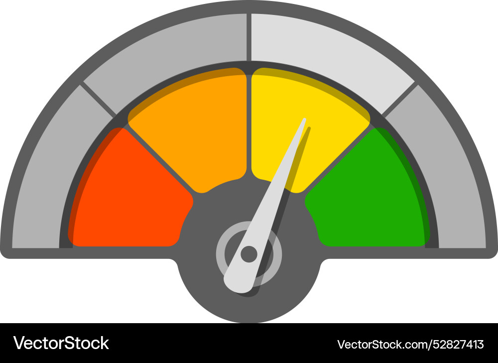 Color level indicator infographic element Vector Image
