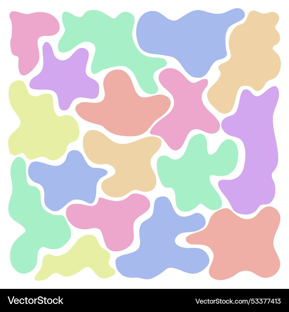 Colorful abstract blob shapes pattern design Vector Image
