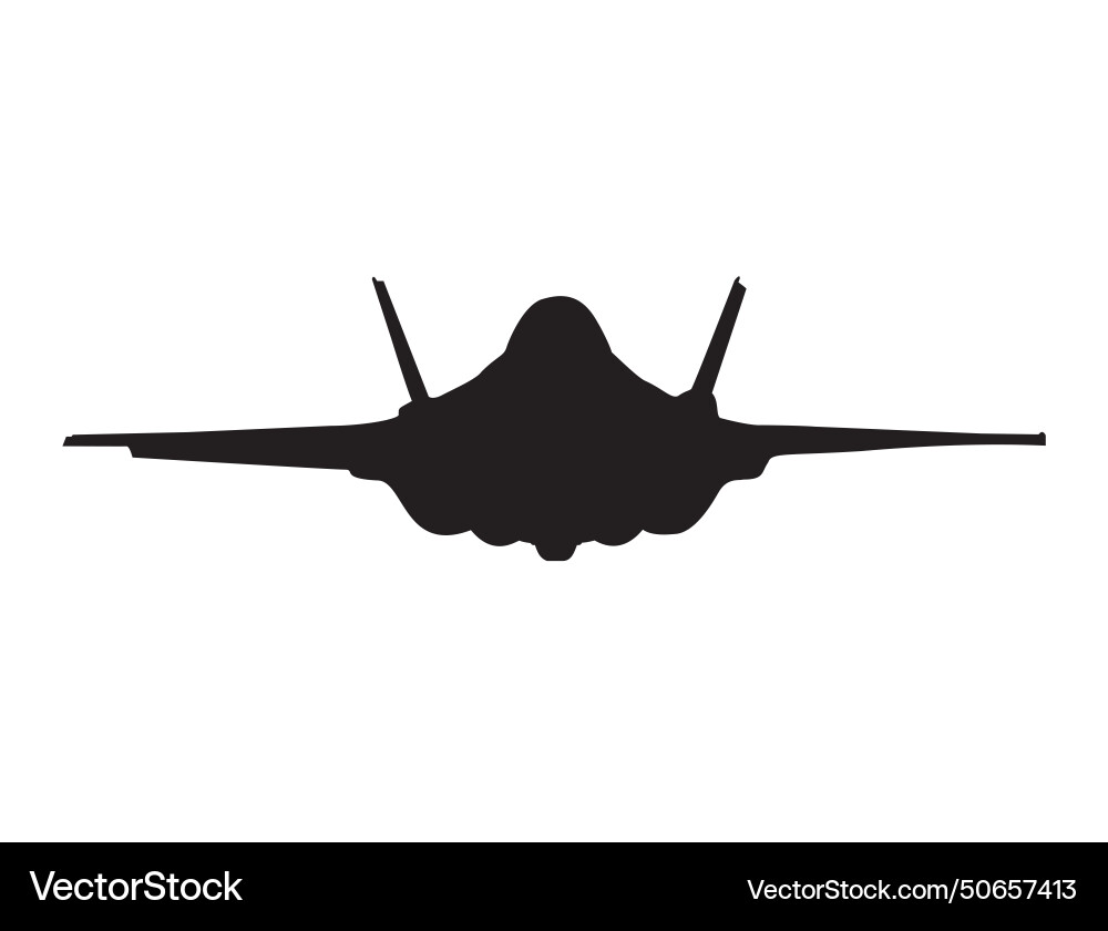 Fighter jet silhouette art vector image