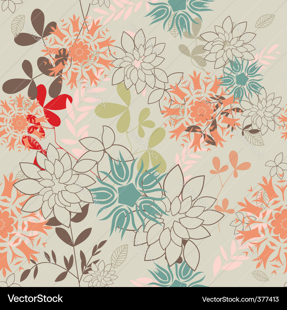 Floral Seamless Pattern Vector Image