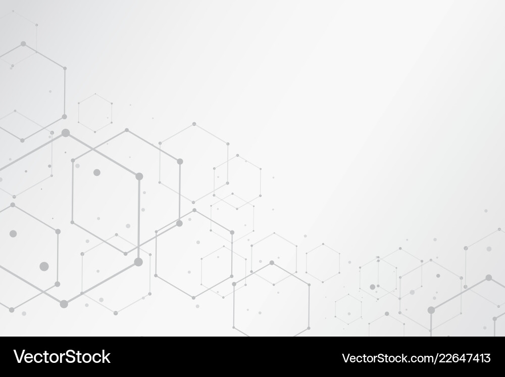 Hexagonal Molecular Network Background vector image