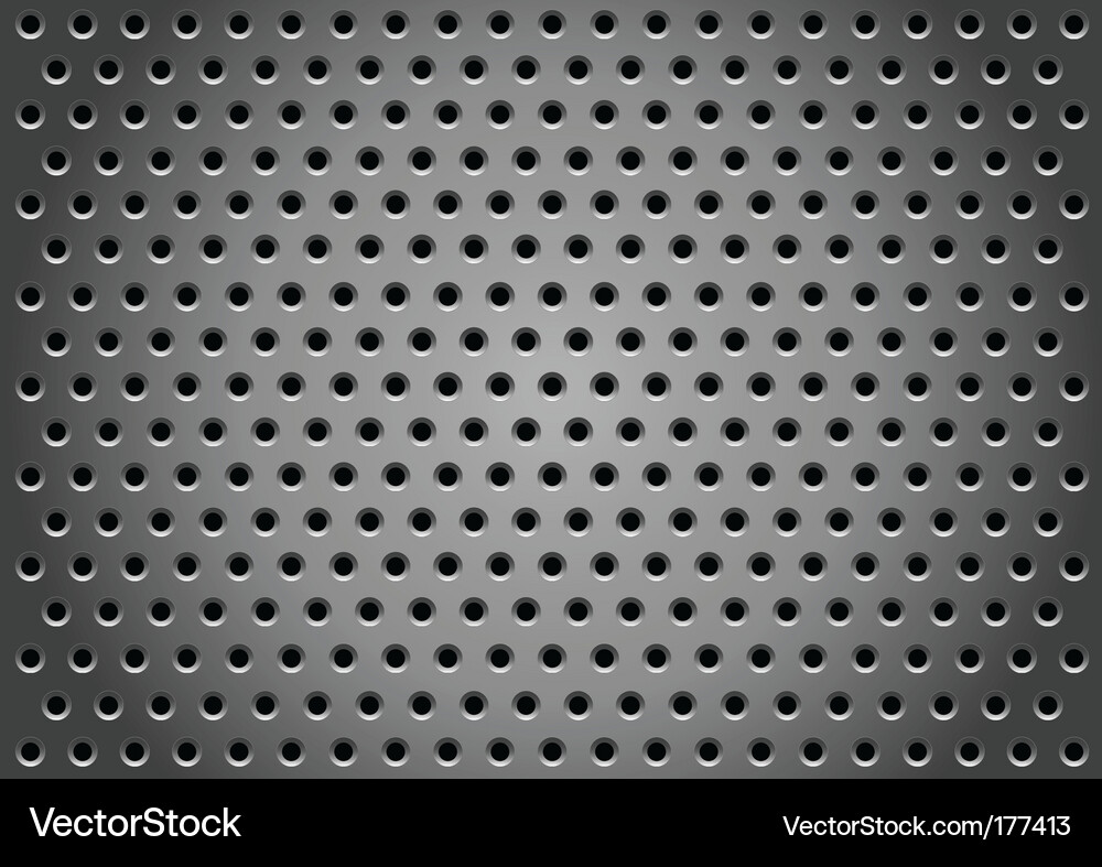 Metallic Hole Grid Background Vector Image