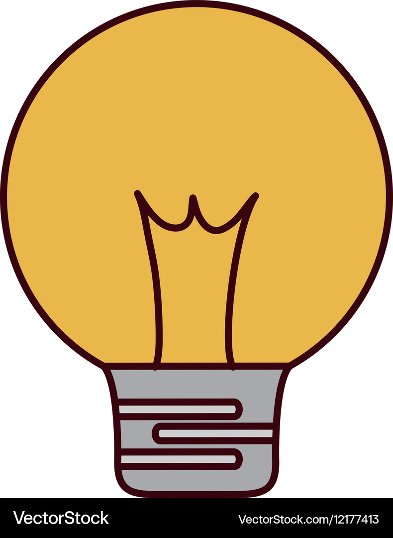 Regular lightbulb icon image Vector Image