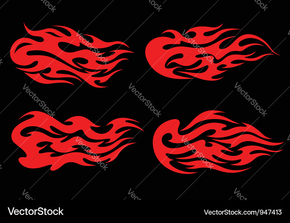 Tribal Flame Motif vector image