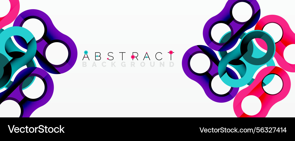 Colorful abstract loops intertwine creating Vector Image