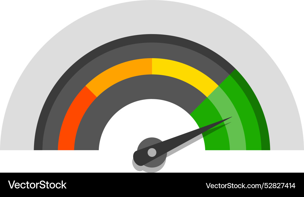 Dashboard indicator arrow gauge color measure Dashboard indicator arrow gauge color measure vector image
