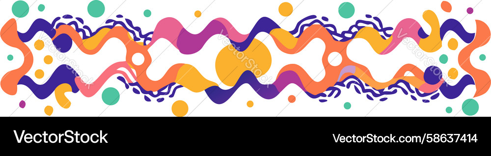 Dynamic Wavy Gradient Border Vector Image