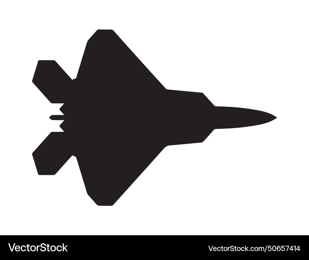Fighter jet silhouette art Fighter jet silhouette art vector image