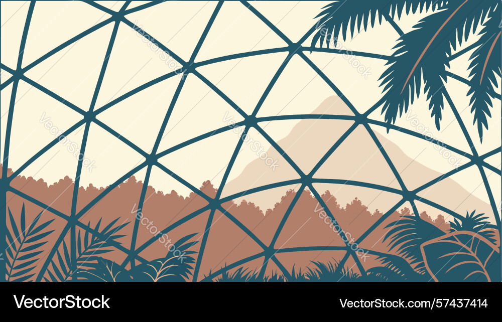 Gaze up at the intricate patterns of a modern Vector Image