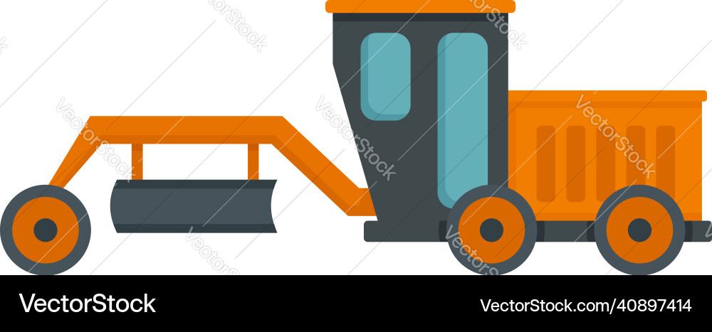Grader machine demolition icon flat isolated Grader machine demolition icon flat isolated vector image