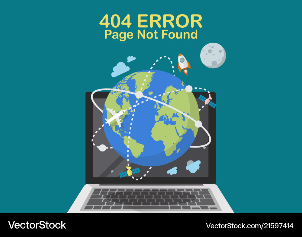 Page not found internet problem concept Page not found internet problem concept vector image