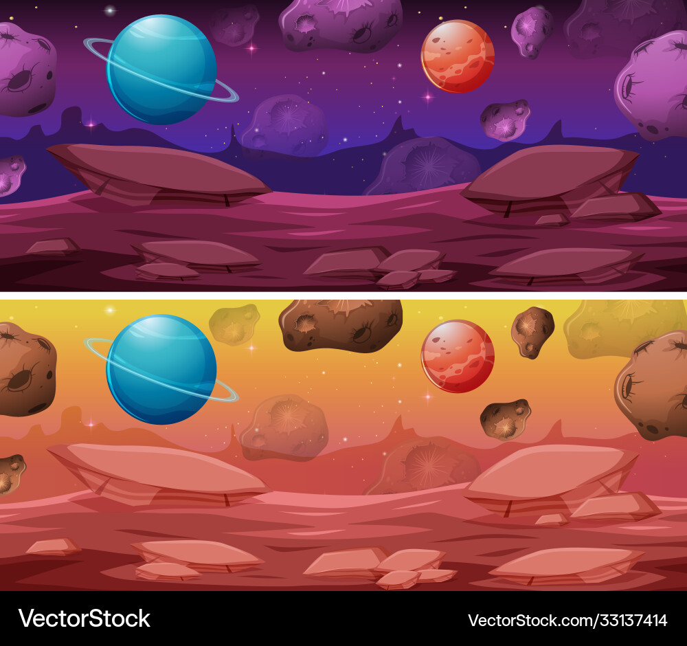 Set space background Set space background vector image